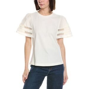 Cece Womens  Combo T-Shirt, Ivory